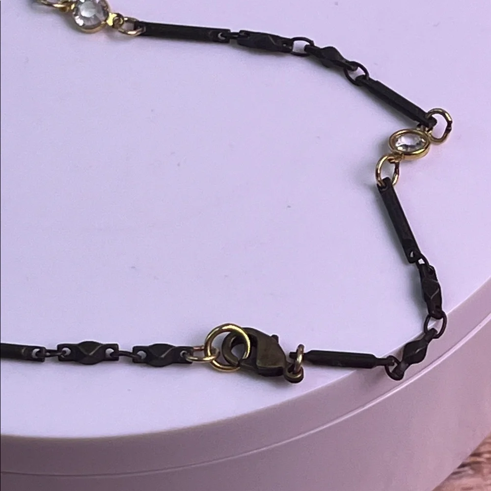 Holly Yashi Black & Crystal Bezel Necklace & Earrings Set